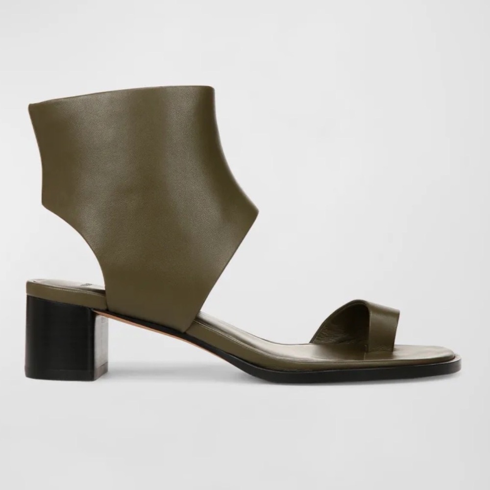✨ Vince‎ Ada Leather Toe-Ring Block Heel Sandals 7.5M ✨
